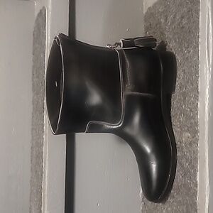 Lautrechose Equestrian Riding Back Zip Black Leather Ankle Bootie Size 7.5 EUC